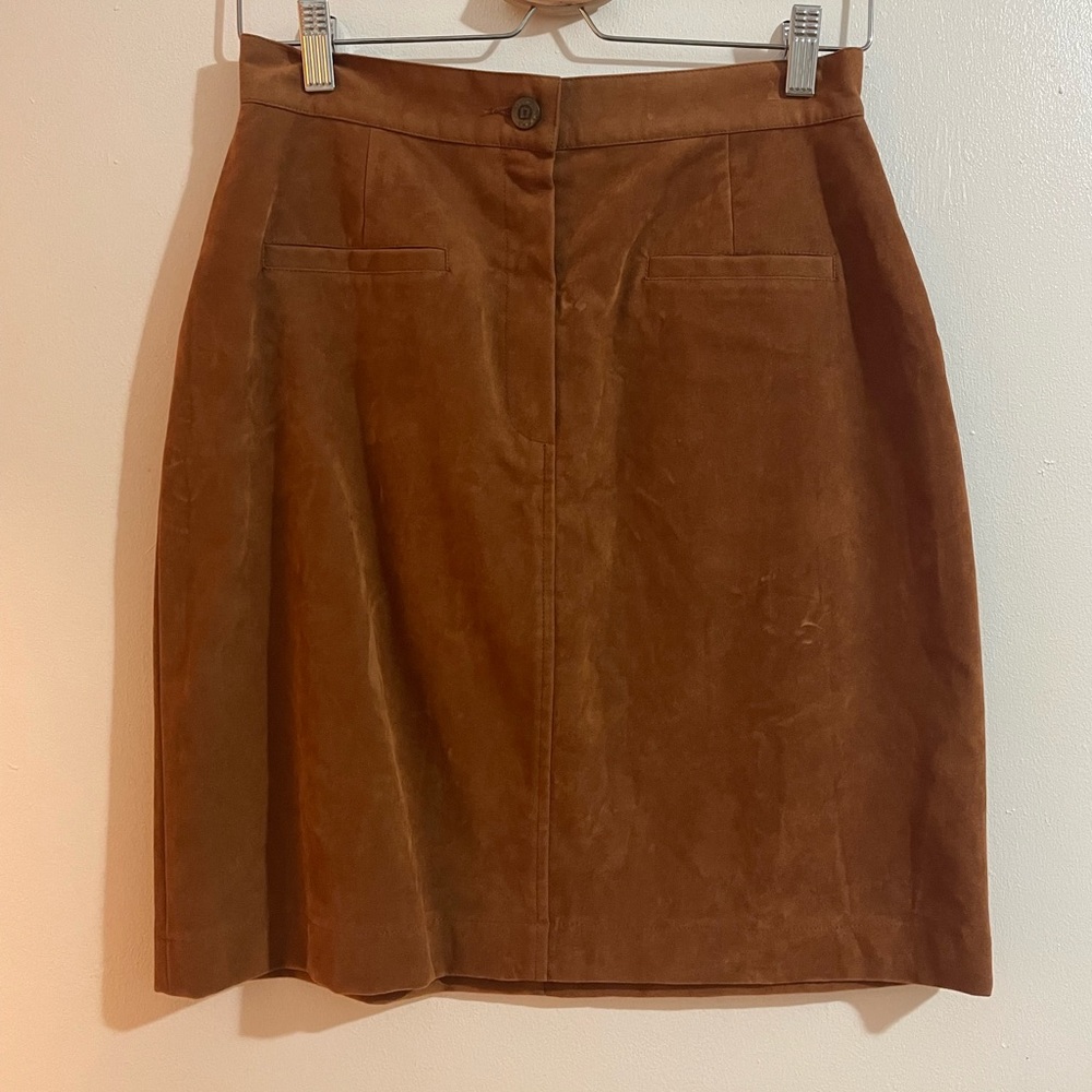 Laurél faux leather camel skirt 38